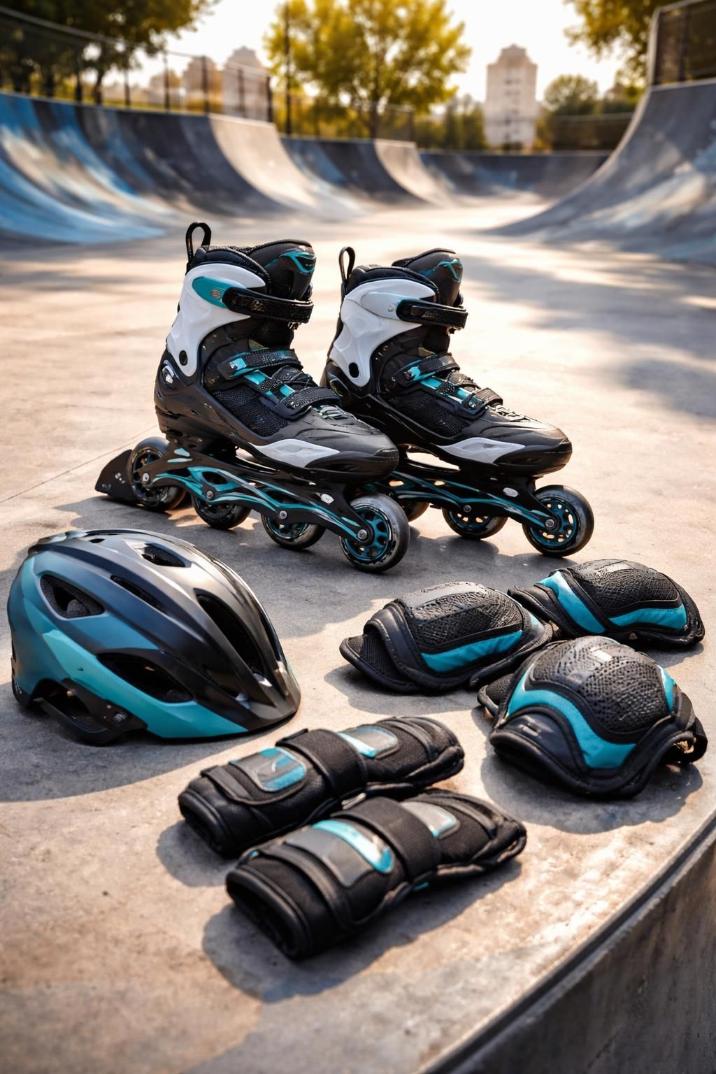 découvrez notre sélection de patins rollerblade, protections et équipements pour pratiquer le roller et les sports urbains en toute sécurité dans un skate park moderne.